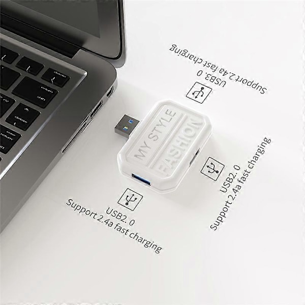 3 i 1 USB C Hub Adapter Typ C till - USB 3.0 Adapter för Laptop PC Tillbehör Smartphone Splitter-