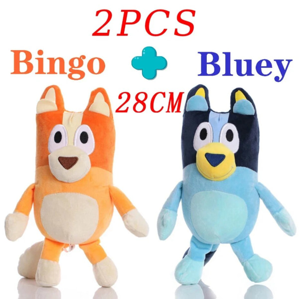 Pehmolelu Koira Bingo Perhe Pehmolelu Sarjakuva Koira Pehmeät Täytetyt Eläimet Chilli Anime 28cm Nuket Syntymäpäivä Joululahjat Lapselle Bluey Bingo