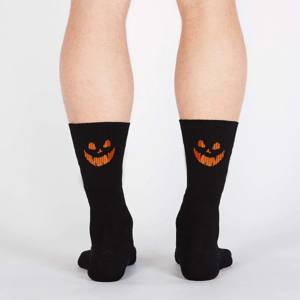 Halloweensockor, 1 par unisex roliga personlighetsmönstrade strumpor, strumpor i ren bomull, varma och andningsbara, lämpliga för Halloweendekoration Style 7 3Pair