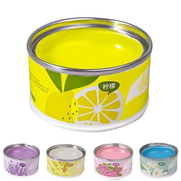 Solid Gel Luftfräschare Spillfri Långvarig Doft Skrivbordskamrat Lemon