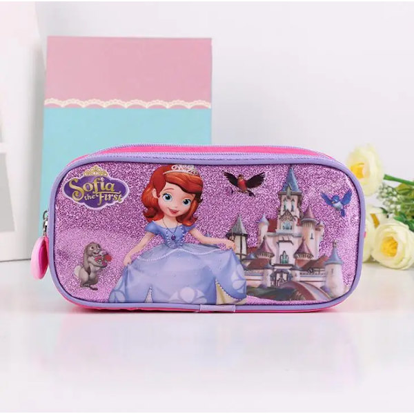 Spider-Man Barnskolväska Disney Frozen Elsa Princess Ryggsäck 3 Delar/Set Förskola Tecknad Skolväska only pencil bag13