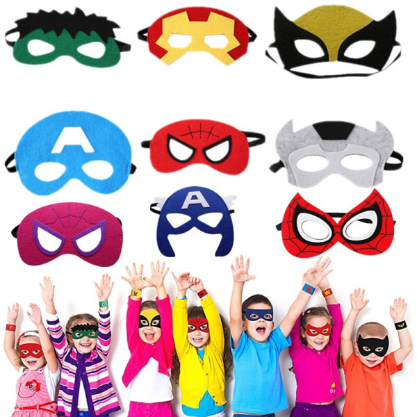 Superhelte Maske Cosplay Prinsesse Halloween Jul Børn Voksen Fest Kostume Maske Fødselsdagsfest Børnegaver 4