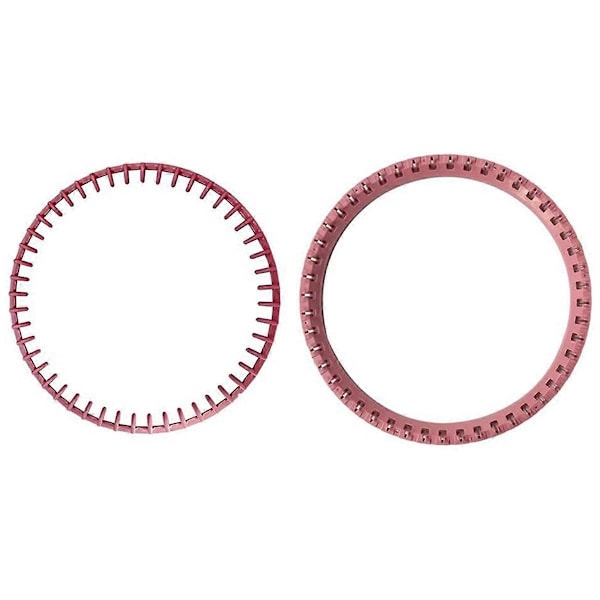 2 stk. Topring Udskiftning til 48 Nåls Strikkemaskine Tilbehør Pink Nåleærme Cirkel