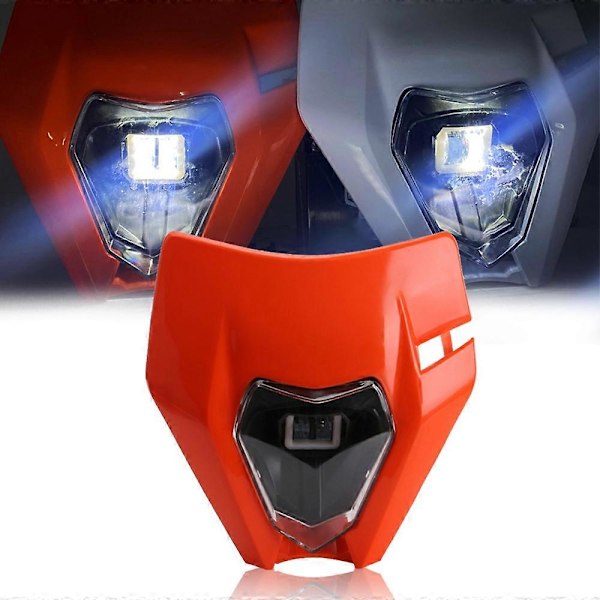 Motorsykkel LED frontlykt kåpe Dirt Bike Motocross hodelykt lampe for F EXC XCF FE TE Hvit