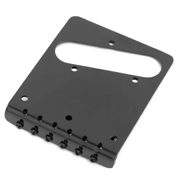 6 Saddle Ashtray Bridge Tailpiece til Tele Elektrisk Guitar (Sort)