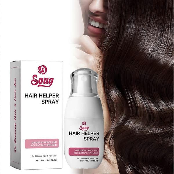 SOUG Ris & Ingefära Hårväxtspray - Vårdar Folliklar & Rötter 50ml