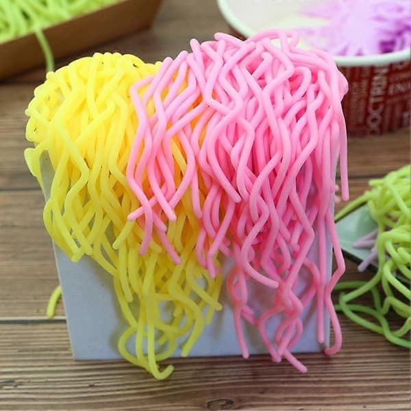 Blødt gummi TPR aflaster trykventiler simulation nudler elastiske ramen
