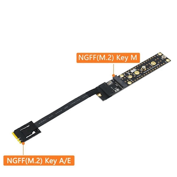 Add on Card NGFF M.2 Key AE Han til Key M Hun Board Adapter med Kabel M2 KEY AE til NVME for 223