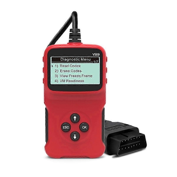 Obd2 Obdii V309 Skanneri Auton Vikakoodinlukija / Nollaaja Diagnostiikkatyökalu Toimii Useimmissa Vuoden 1996 Ja Uudemmissa Ajoneuvoissa