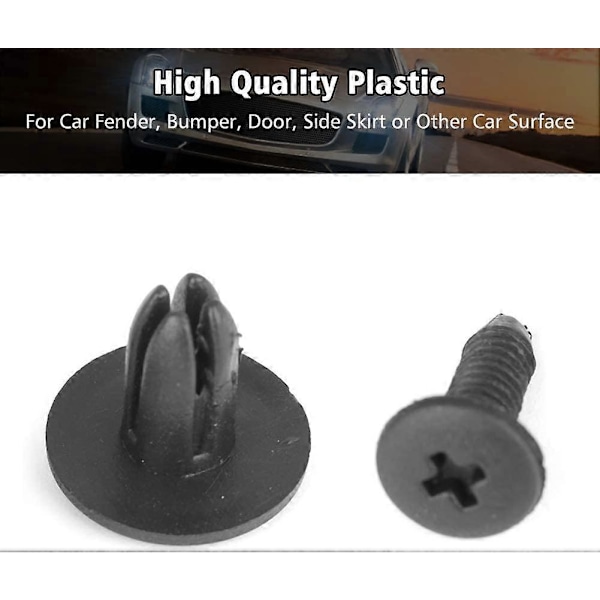Fender Puskurin Kiinnike Sarja, 100 Kappaletta Auton Muoviniitti Korin Painonappi Niittikiinnikkeet 6mm