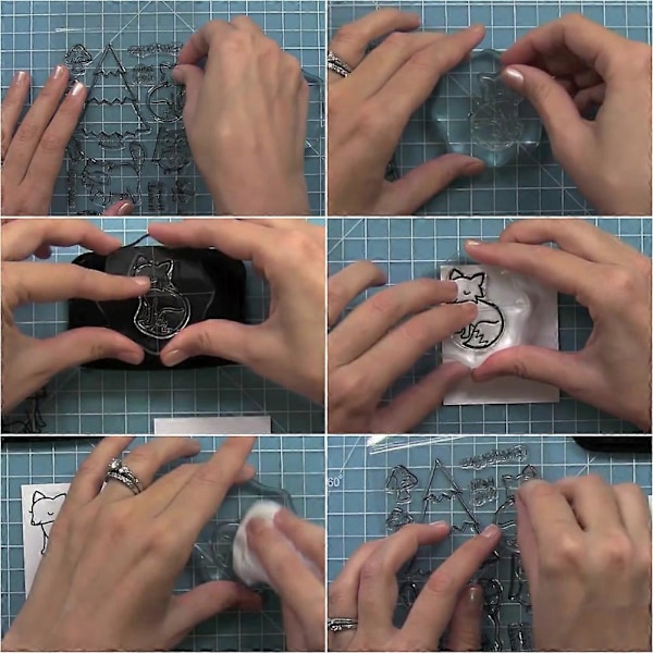 Transparent Stempel Skærende Die Klar Gummi DIY Journal Søhest Konkylie Havbundsmønster Håndværk
