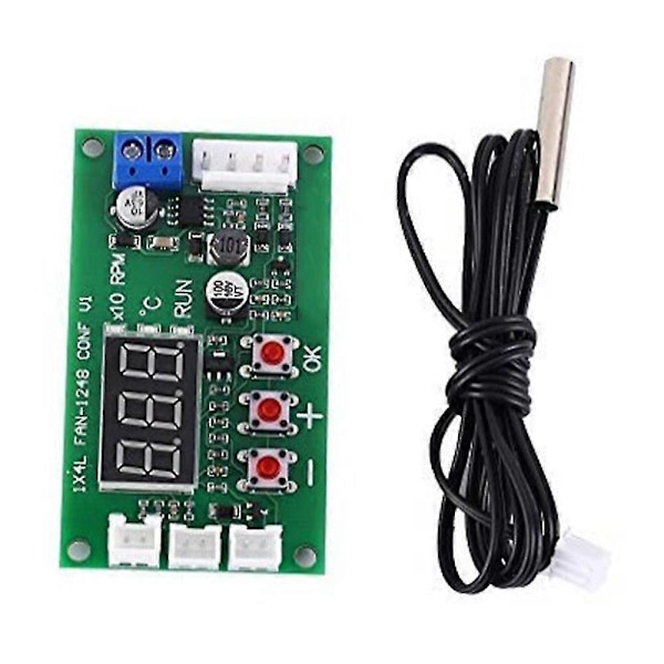 DC 12V 24V 48V 5A 2 3 4 Johdin PWM Moottorin Tuulettimen Nopeudensäädin Lämpötilansäätö Tukee EB:tä