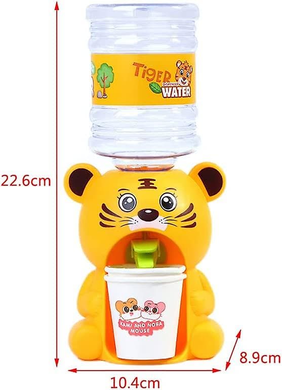 Vattenpump Dispenser, Plast 22.3*9.3*9.8cm Med 2 Kopp Vattendispenser För Leksaker Barn (tiger)