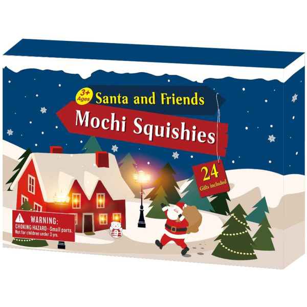 Nedtælling til Jul Blind Box Julemand og Venner Julekalender Legetøj Blind Box Gave Santa Claus and friends