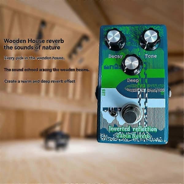 Gitarr Reverb Effekter Inverterad Reflektion Kabin Reverb Effektpedal för Elgitarr Bas