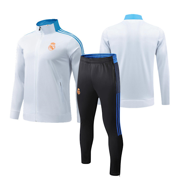 2324 Jalkapalloharjoitteluasu Pitkähihainen Aikuisten Pystykaulus Pitkä Vetoketjuasu Syksy- ja Talvipelipaita Valmistajat Pariisi Argentiina Real Madrid 3XL [height: 180-185cm]]
