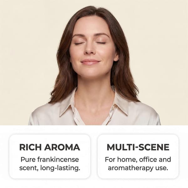 Frankincense æterisk olie - til hår, hud, diffuser, aromaterapi og duft til gør-det-selv-lys 1pcs