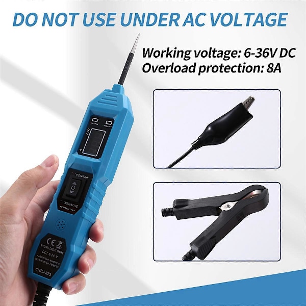 EM286 Bil Elektrisk System Tester 6-36V DC Bil Driv Test Pen Bil Elektrisk Kredsløbstester