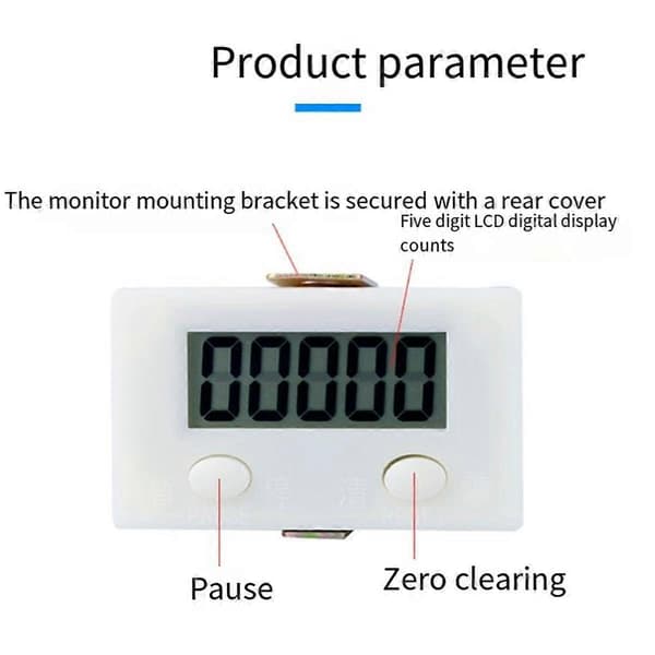 Elektronisk Digital 5 Display Teller Nærhet Industriell Sensor Bryter Punch Teller Automatisk Ind