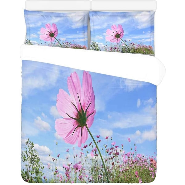 3-osainen vuodevaatteet set Cosmos Flowers Field cover 2 tyynyliinalla kodin vuodevaatteisiin huoneen sisustamiseen