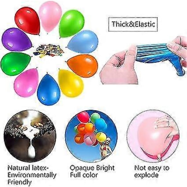 Födelsedagsballong - Set med 100 Uppblåsbara Ballonger - Födelsedagsballonger - Uppblåsbar Födelsedagsballong - Ballong