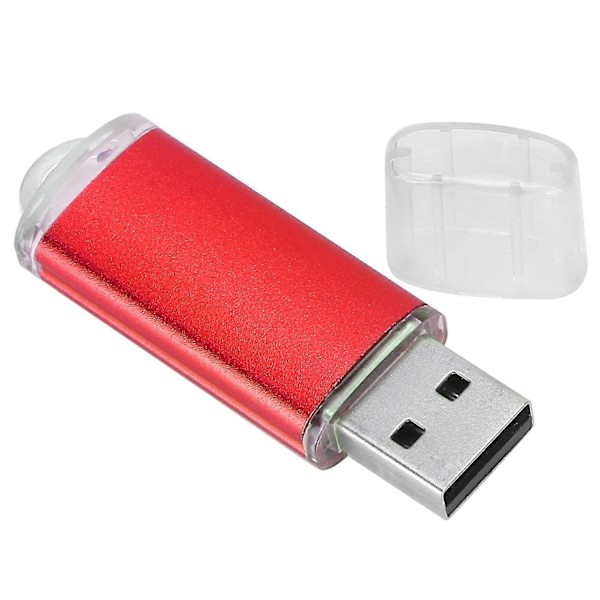 USB-minne Transparent Rött Portabelt Lagringsminne Kompatibelt med PC Tablet 32GB-YM