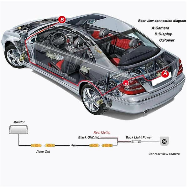 Backkamera CCD HD Bil Backningskamera Passar RAV4 2006?2016 Vanlig Typ