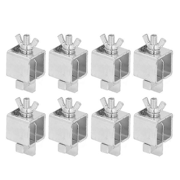8 st Silverfärgade Stumsvetsklämmor Aluminiumlegering Karosseripanel Svetsning Fjärilsklämmor Kit