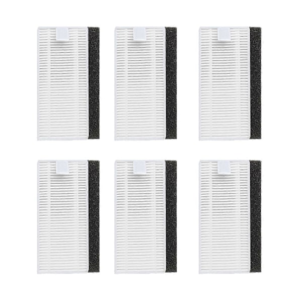 6 stk. Hepa-filter for 1090 robotstøvsuger, reservedeler, tilbehør, erstatningsfiltre, støvsugerdeler