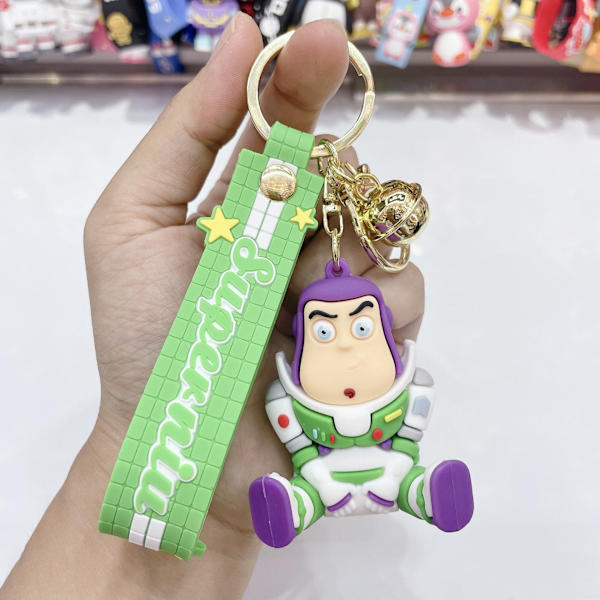 Toy Story Avaimenperä Anime Sarjakuva Buzz Lightyear Woody Monster Mike Silikoni Avaimenperä Riipus 4