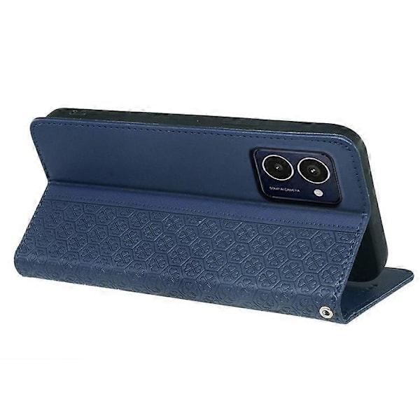 Kompatibelt för HMD Pulse / Pulse+ Fodral Plånbok Läder Telefonskal Lyckoklöver Prägling Blue