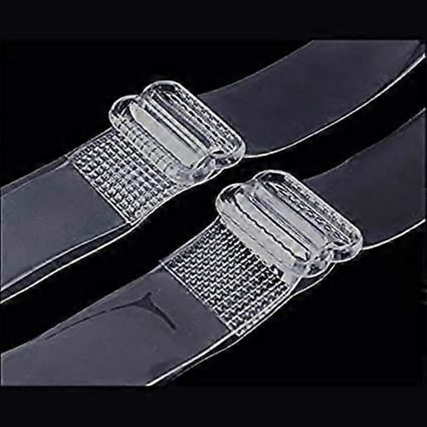 Transparent BH-Strop 15mm Usynlig Justerbar Skridsikker BH-Strop 4 Bløde Transparente Stropper