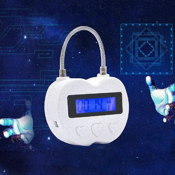 Smart Time Lock LCD-skjerm Tidlås Multifunksjonell Elektronisk Timer, Vanntett USB Oppladbar Te