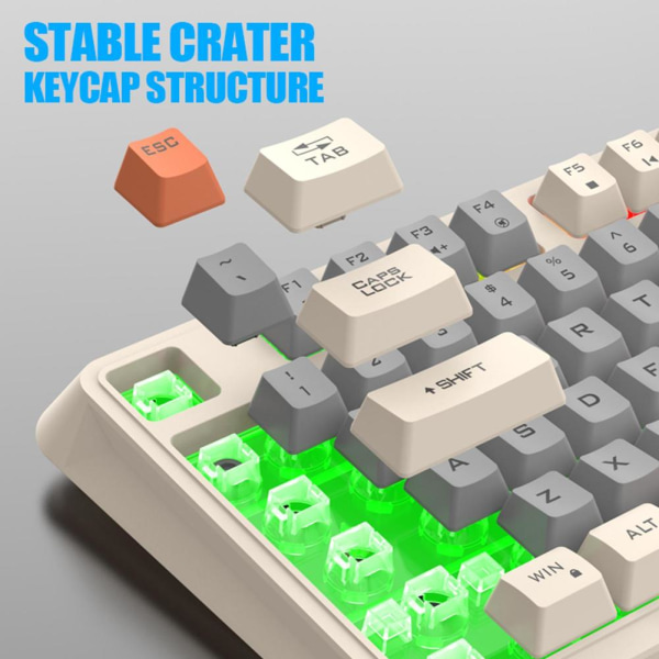 Mekanisk tastatur Kablet Kompakt PC-tastatur 94 taster Mekanisk spilltastatur C