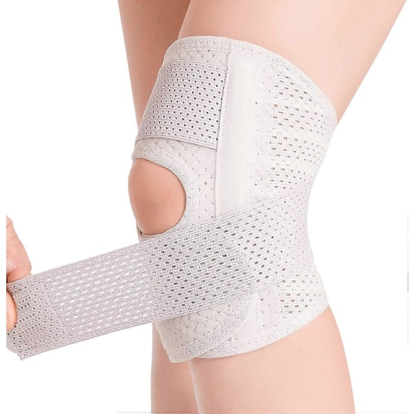 Knæbandage med sidestabilisatorer lindrer meniskskader, knæsmerter, ACL, MCL, arthritis, ledsmerter, åndbar justerbar knæstøtte egnet til