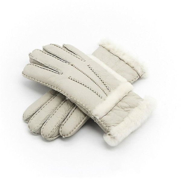 Vinterhandsker i fåreskind til kvinder og mænd, ægte cashmere pels, varme Style2