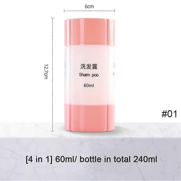 Sæbedispenserflaske Bærbar Rejseshampoo Letvægts Lotionflaske Badeværelse pink