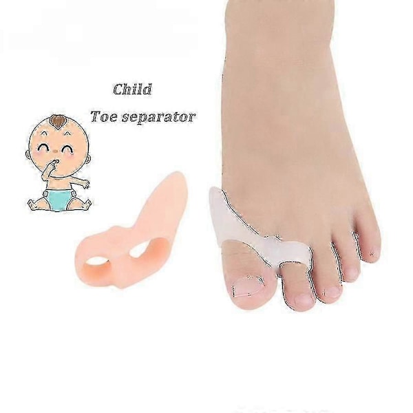 2-pack Hallux Valgus-skydd för barn, överlappande tåkorrigerare