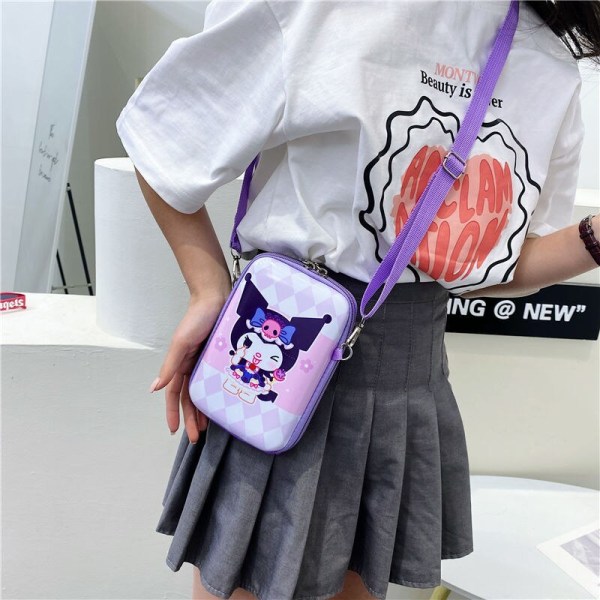 Sanrio kuromi Messenger-väska för kvinnor Anime Hardshell-väska 1