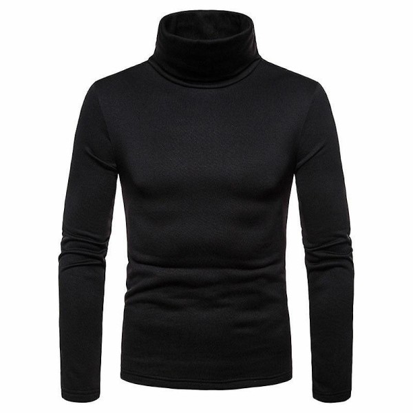 Mode för män Casual Slim Fit Basic Turtleneck Stickad tröja Högkrage Pullover Man Dubbelkrage Höst Vinter Toppar