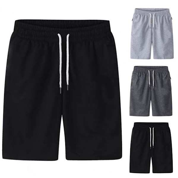 Cargo-shortsit, joustava vyötärö, ohuet, väljät, taskulliset, kiristysnyörilliset cargo-shortsit Dark Gray 4XL
