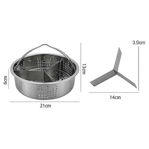 Separator Sæt Rustfrit Stål Dampskibs Kurv Stativ Tilbehør Hurtig Dampning Gitter Kurv Divider fo