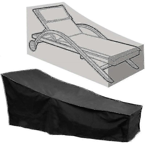 Solstolsskydd, Vattentätt skydd för trädgårdssolstolar Svart 200*70*40*68cm-FCY