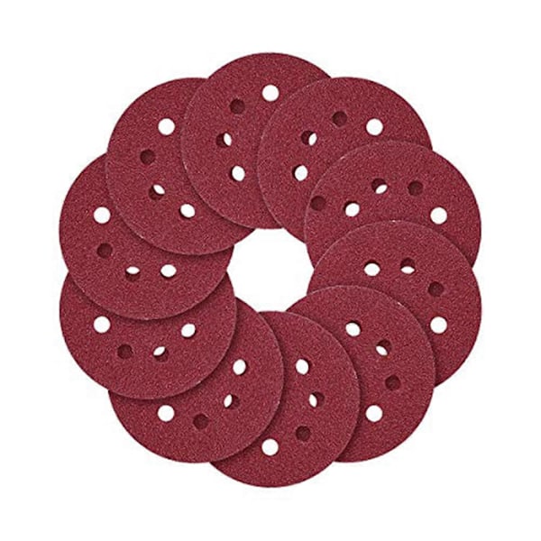 5-tums 8-håls kardborreslippapper 70 ST, 40/80/120/240/320/600/800 Blandade Korn Sandpapper - Paket med 70