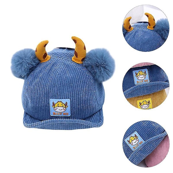 1 stk Baby Cordfløyel Caps med Skygge