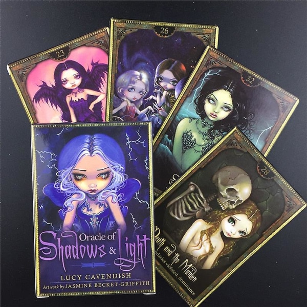 Valon ja varjon oraakkelikortit Salaperäinen kohtalo Ennustaminen Tarot-pakat Lautapelit ja hauskat pelit lapsille 58pcs tt25