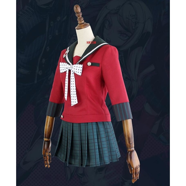 Anime Danganronpa Cosplay Harukawa Maki Cosplay Kostymer Peruk Skolflickors Uniform Dangan Ronpa Halloween Kostym För Kvinnor XS