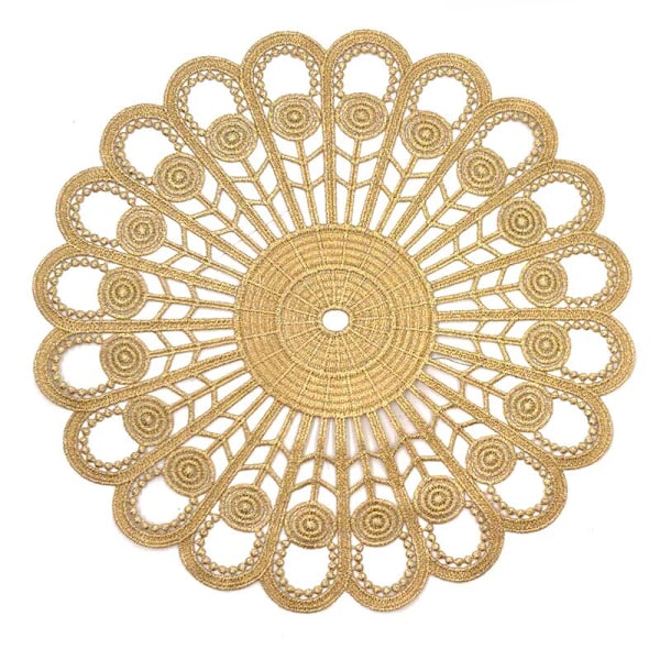 Ny Broderad Bordsduk Bordstablett Jul Rund Bordstablett Koppunderlägg Kaffemugg Bröllop Te Coaster Servett Duk Kök EP06 Pink 26-28cm