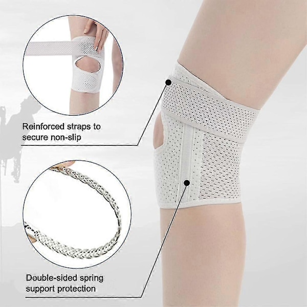 Knäskydd B Med Dubbel Stabilisator Män Kvinnor Lindring Knäsmärta Artrit Inflammation Smärta Skada Storlek Höger