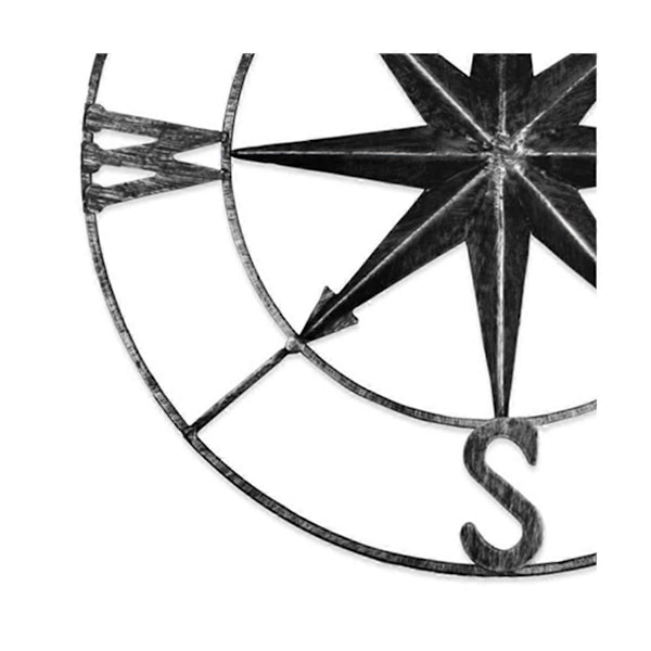 Metallhantverk Kompass Vindflöjel Smidesjärn Dekoration Inomhus Ornament